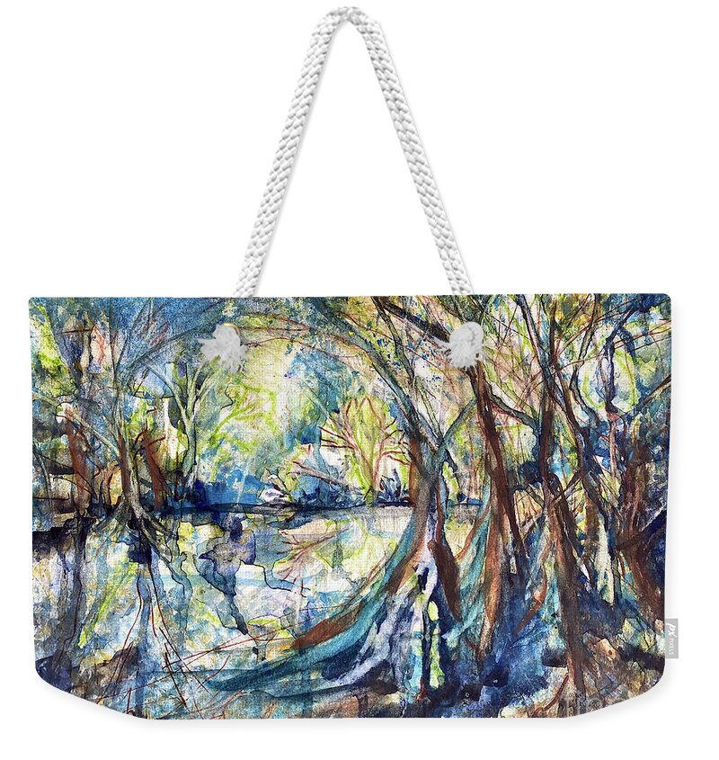 Coastal Art Weekender Tote Bag featuring the painting Belle River by Francelle Theriot