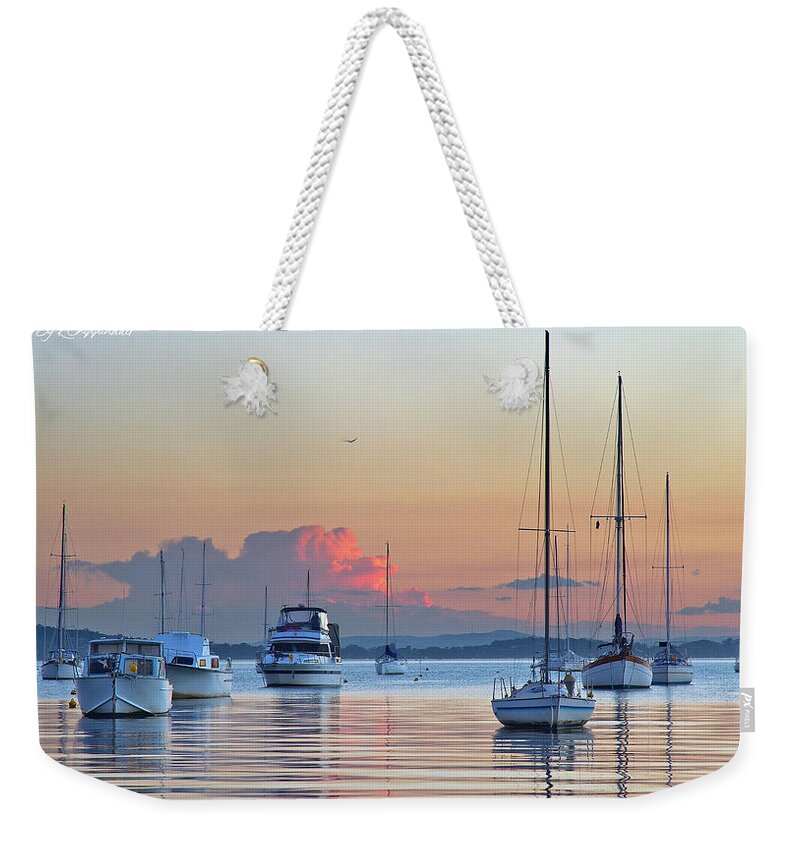 Belmont Sunset Weekender Tote Bag featuring the digital art Belmont Sunset 992 by Kevin Chippindall