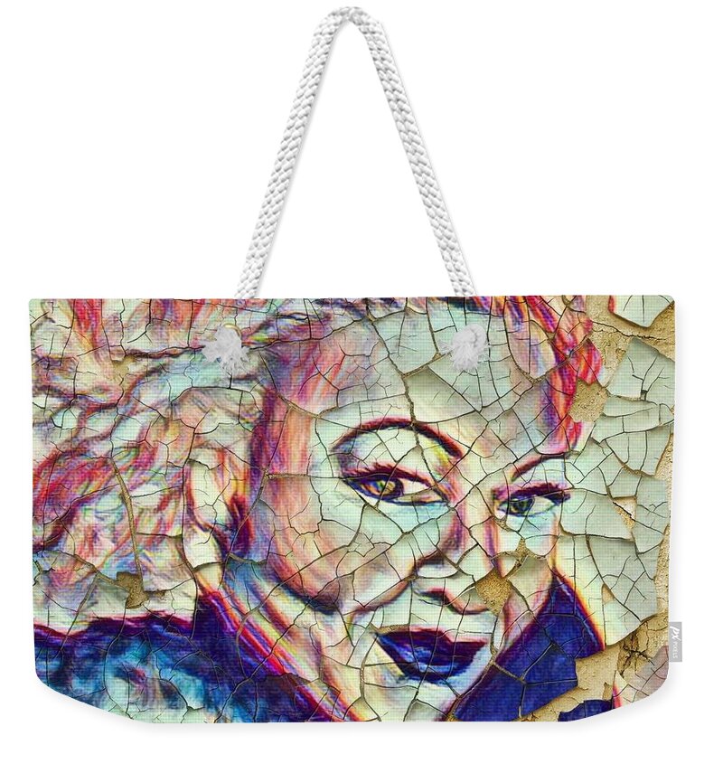  Weekender Tote Bag featuring the painting Beloved Toni by Angie ONeal