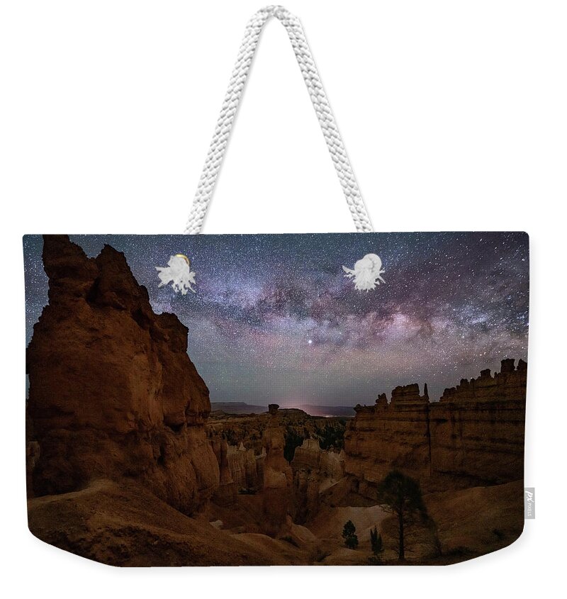  Weekender Tote Bag featuring the photograph Below the Rim by Judi Kubes