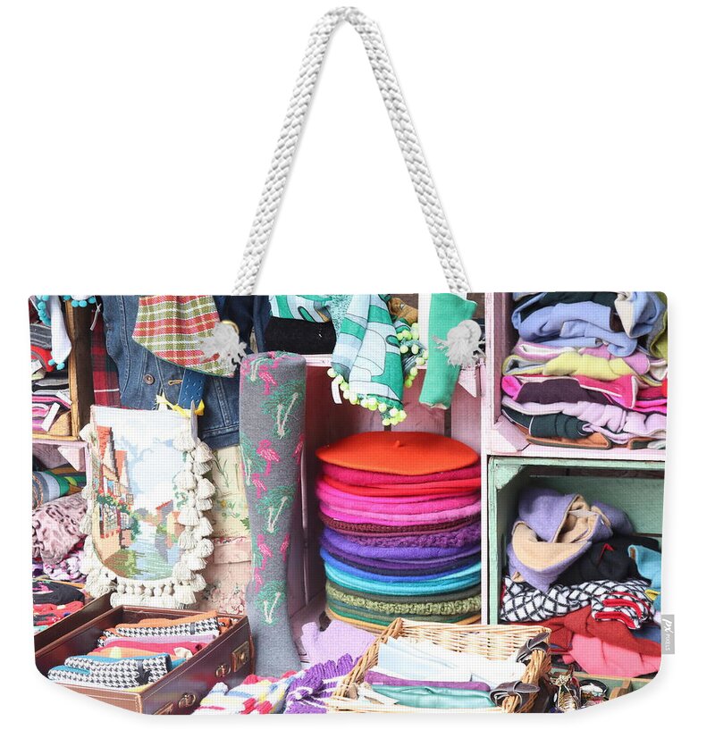 Berets Weekender Tote Bag featuring the photograph Berets And Socks by Lee Stickels