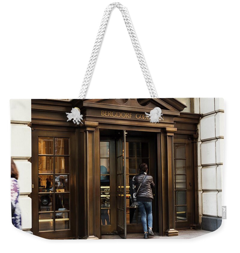 Bergdorf Goodman Entrance 5th Avenue New York Weekender Tote Bag by DW labs  Incorporated - Pixels