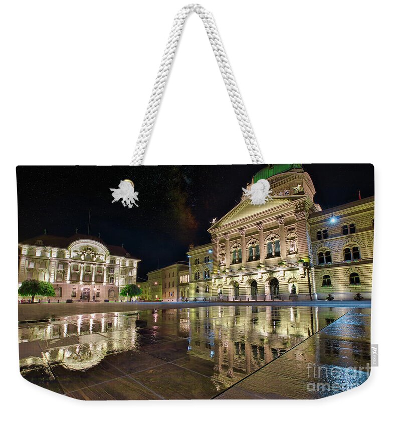 Berne Weekender Tote Bag featuring the photograph Bern Parliament Switzerland by Benny Marty