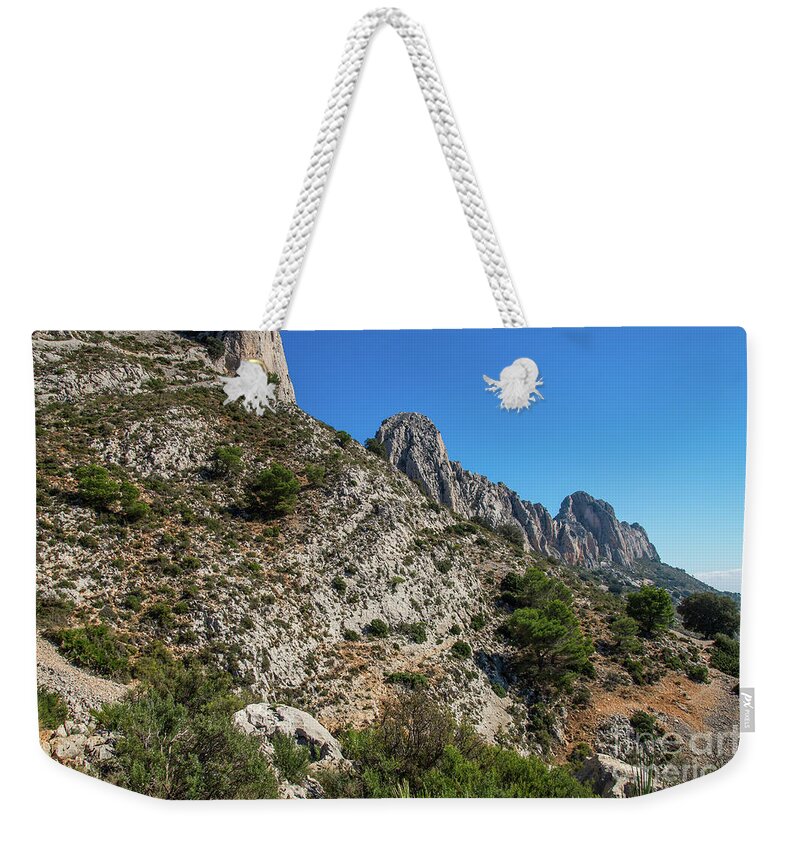 Mountains Weekender Tote Bag featuring the photograph Bernia mountain range by Adriana Mueller