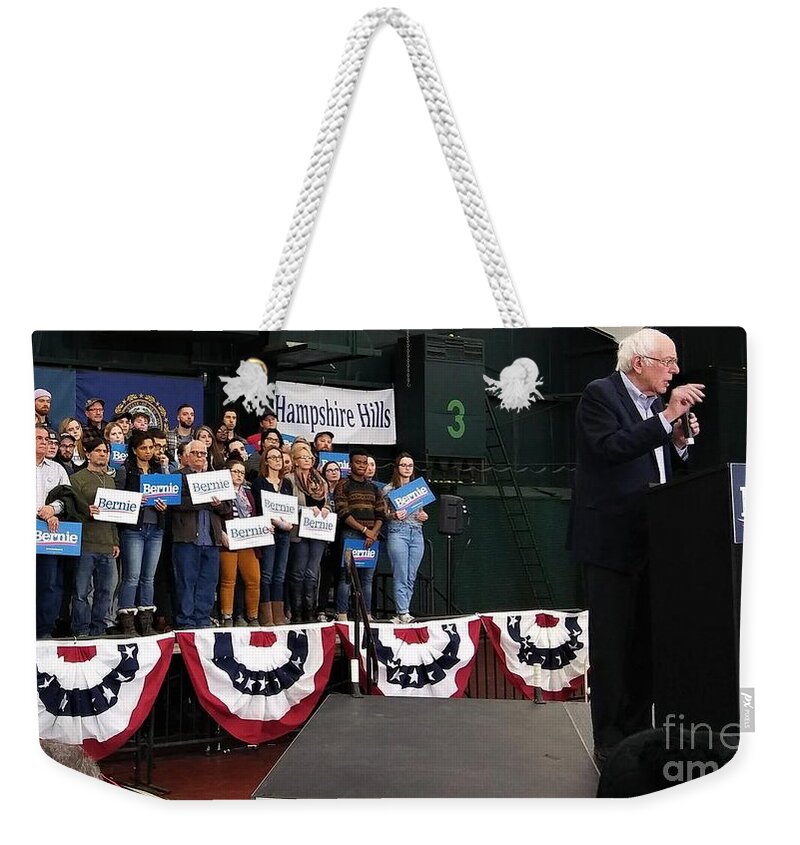 Senator Bernie Sanders Weekender Tote Bag featuring the photograph Bernie by Michael McCormack
