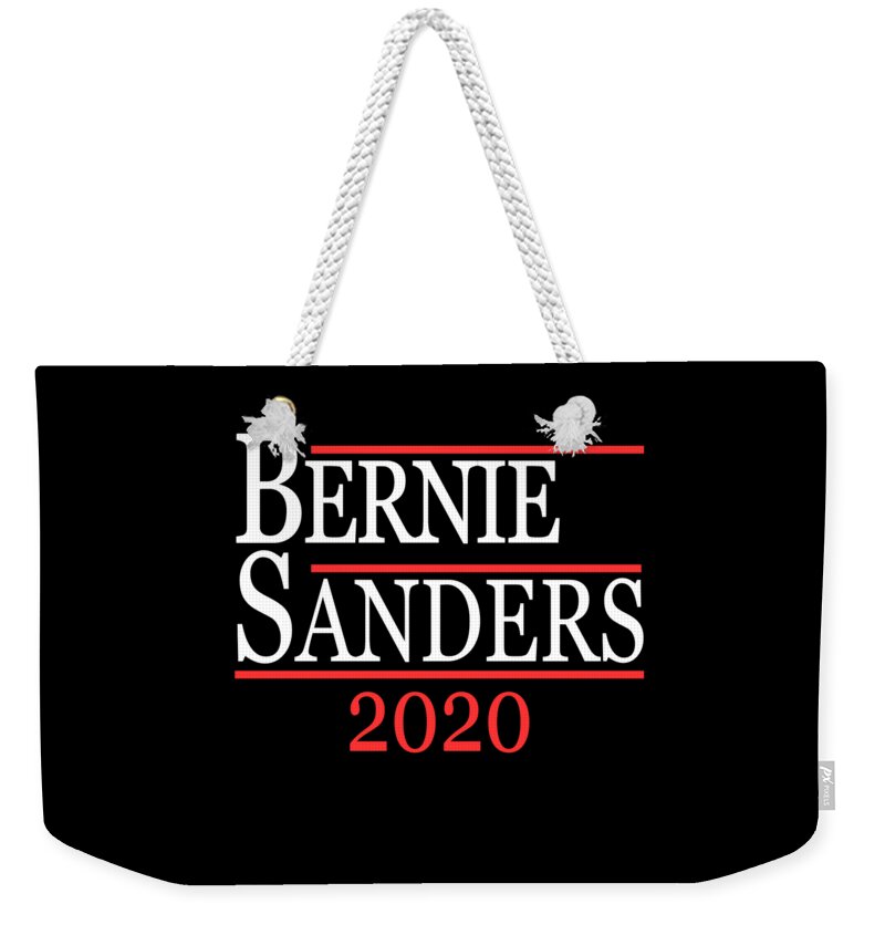Cool Weekender Tote Bag featuring the digital art Bernie Sanders 2020 by Flippin Sweet Gear