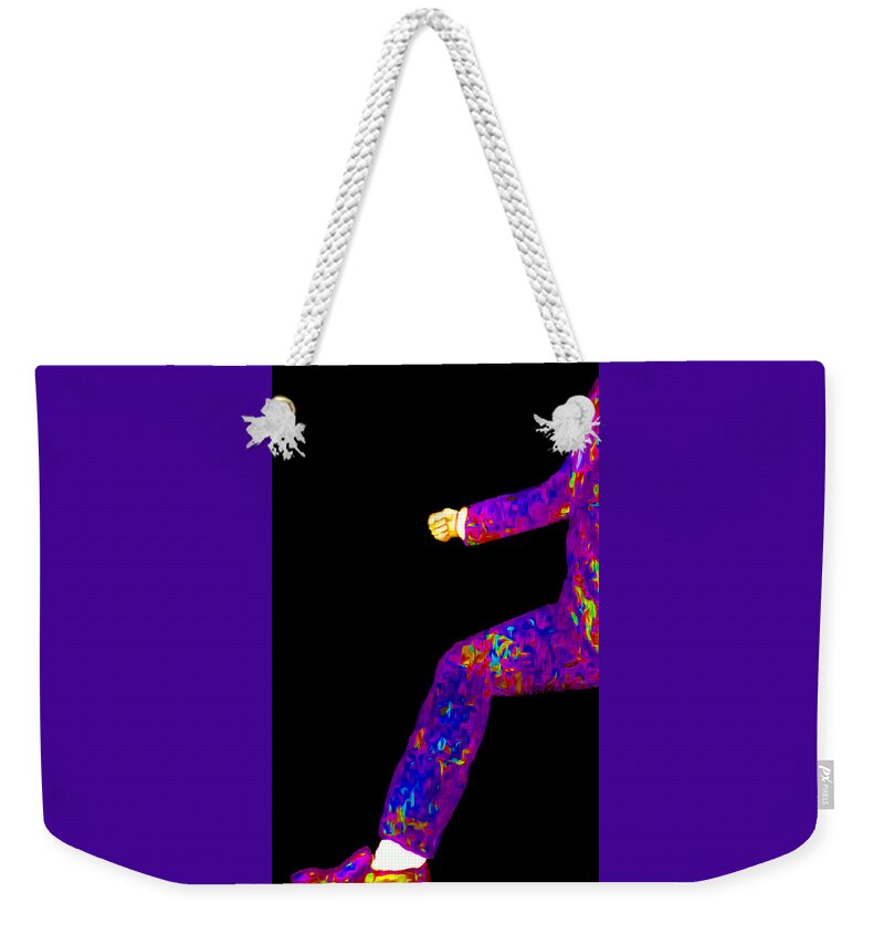 Abstract Weekender Tote Bag featuring the digital art Best Foot Forward Abstract by Ronald Mills