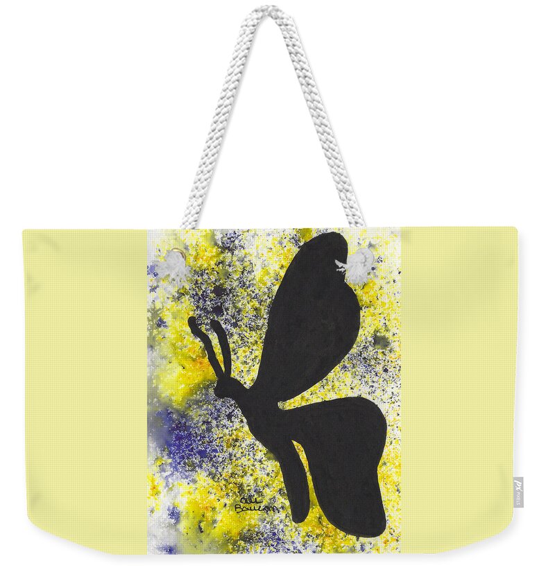 Butterfly Weekender Tote Bag featuring the mixed media Betty Butterfly by Ali Baucom
