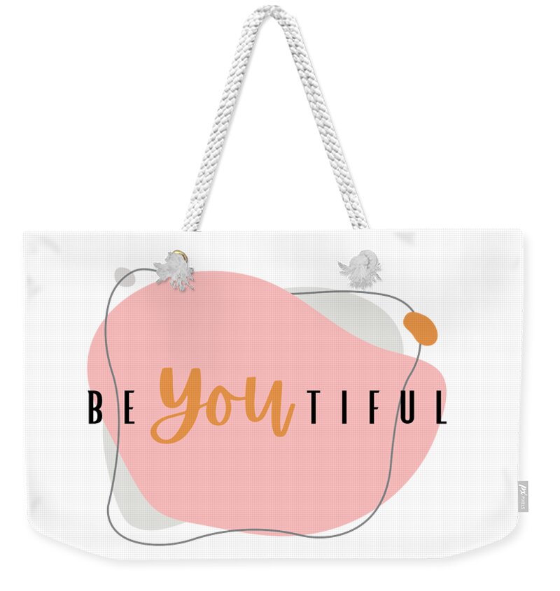 Beautiful Weekender Tote Bag featuring the digital art BeYOUtiful by Lisa Marie Smith