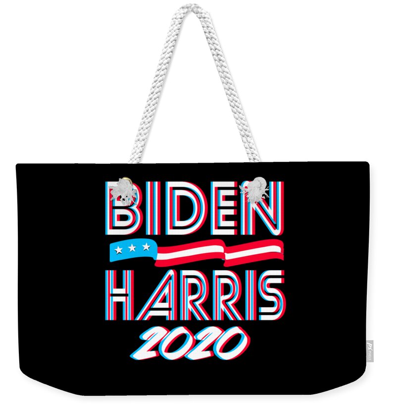 Cool Weekender Tote Bag featuring the digital art Biden Harris For President 2020 by Flippin Sweet Gear