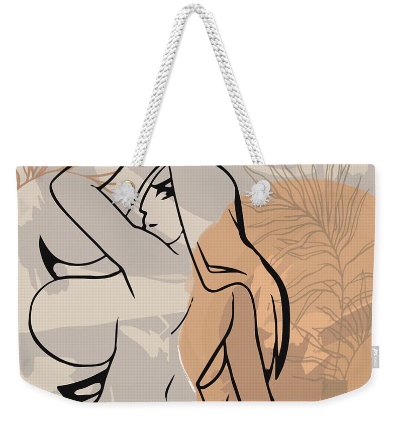 Sketches Of Cartoon Characters Nude - Big boobs an booty cartoon character line art sexy girl print naked woman  drawing ass story Weekender Tote Bag by Mounir Khalfouf - Pixels