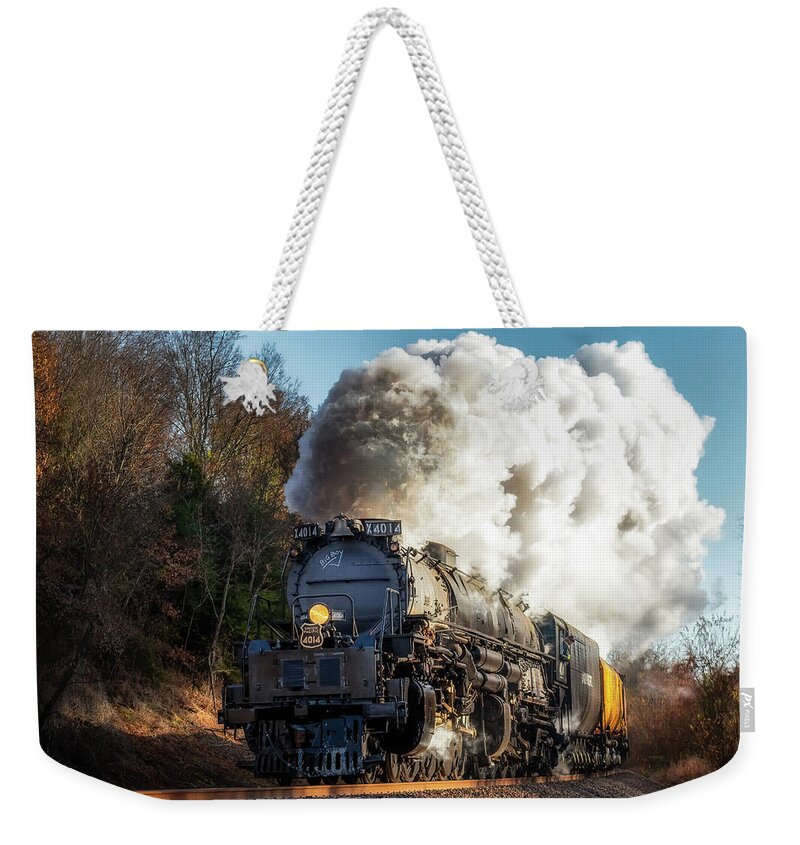 Engine 4014 Weekender Tote Bag featuring the photograph Big Boy Under Steam by James Barber