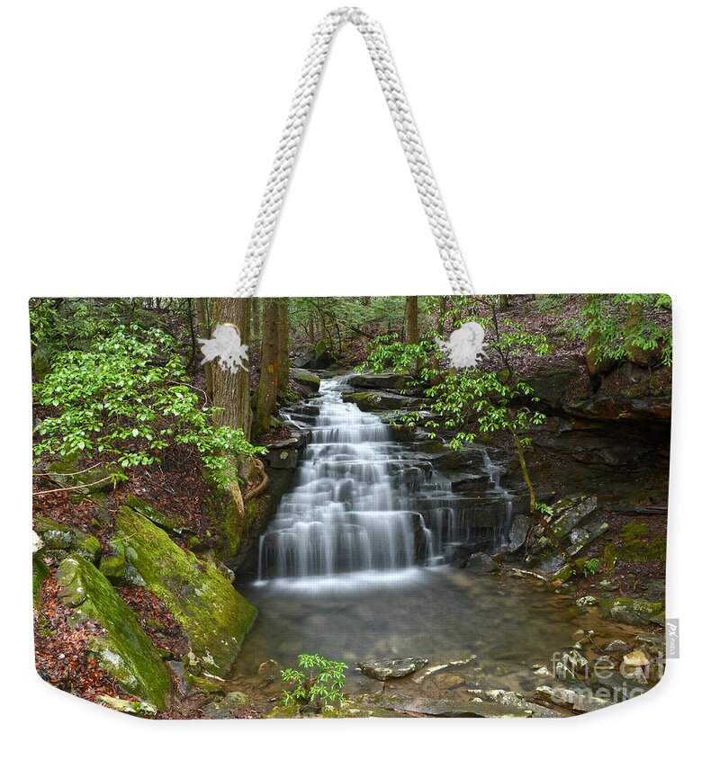 Big Branch Falls Weekender Tote Bag featuring the photograph Big Branch Falls 1 by Phil Perkins