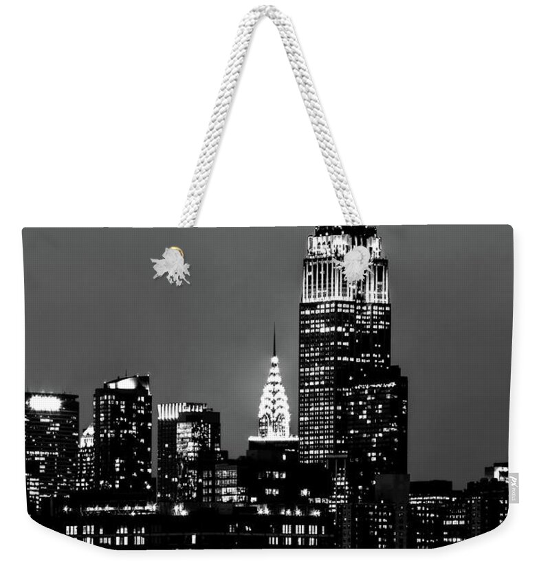 New York City Skyline At Night Weekender Tote Bag featuring the photograph Big Brother by Az Jackson