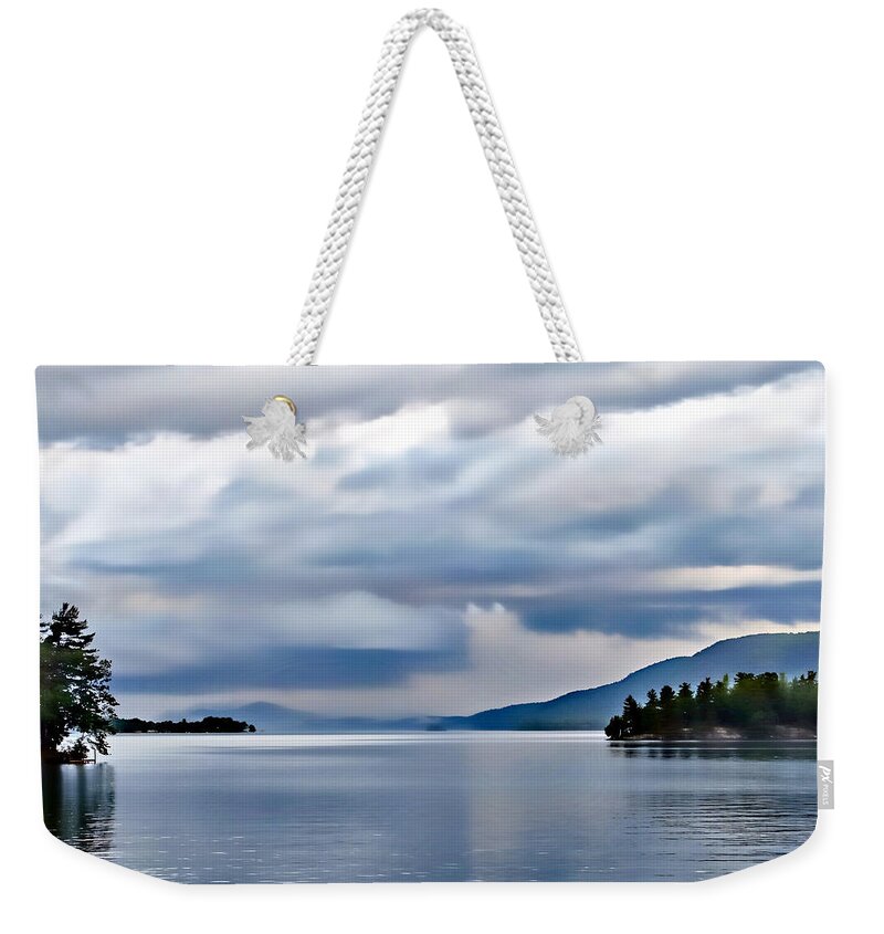 Clouds Weekender Tote Bag featuring the photograph Big Clouds Over Lake George by Russ Considine