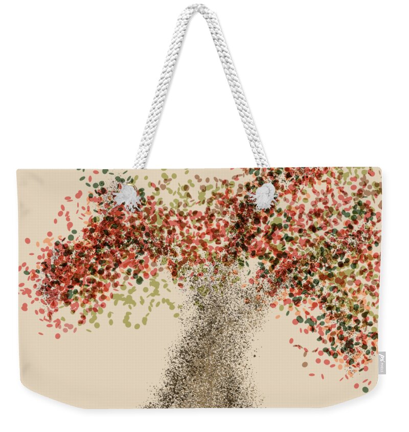 Fall Weekender Tote Bag featuring the digital art Big fall tree by Bentley Davis