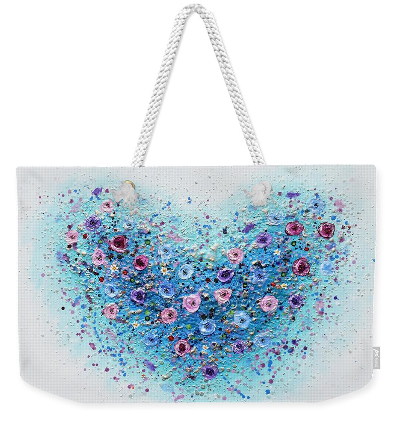 Heart Weekender Tote Bag featuring the painting Big Heart by Amanda Dagg