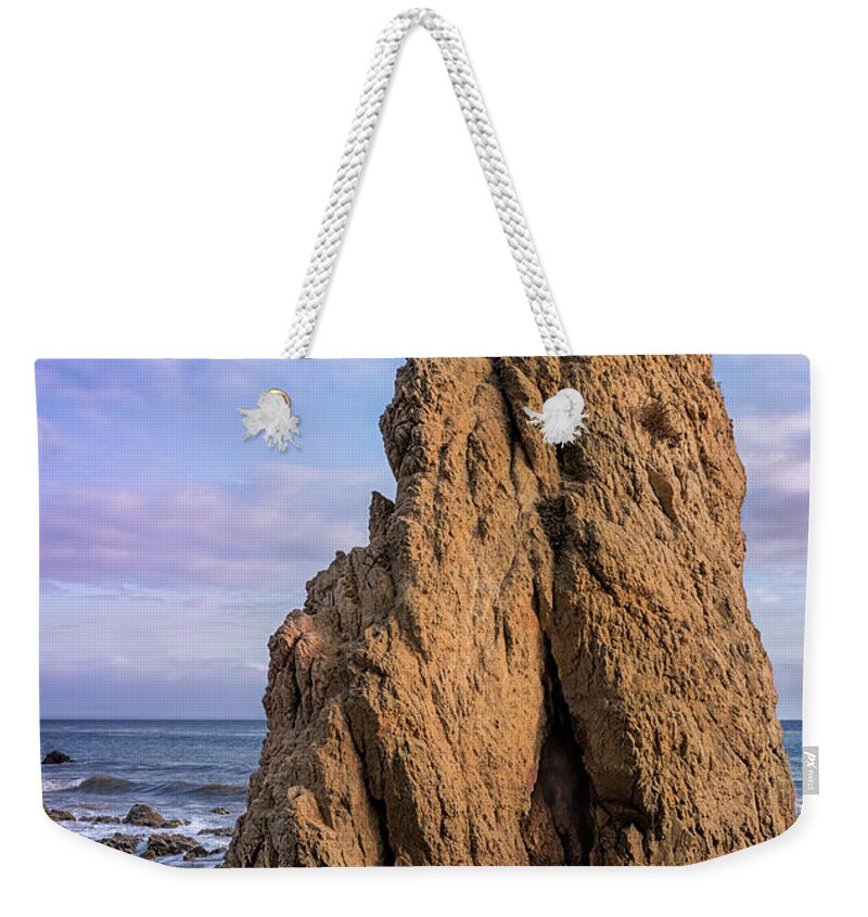 El Matador Beach Weekender Tote Bag featuring the photograph Big Rock At El Matador by Endre Balogh