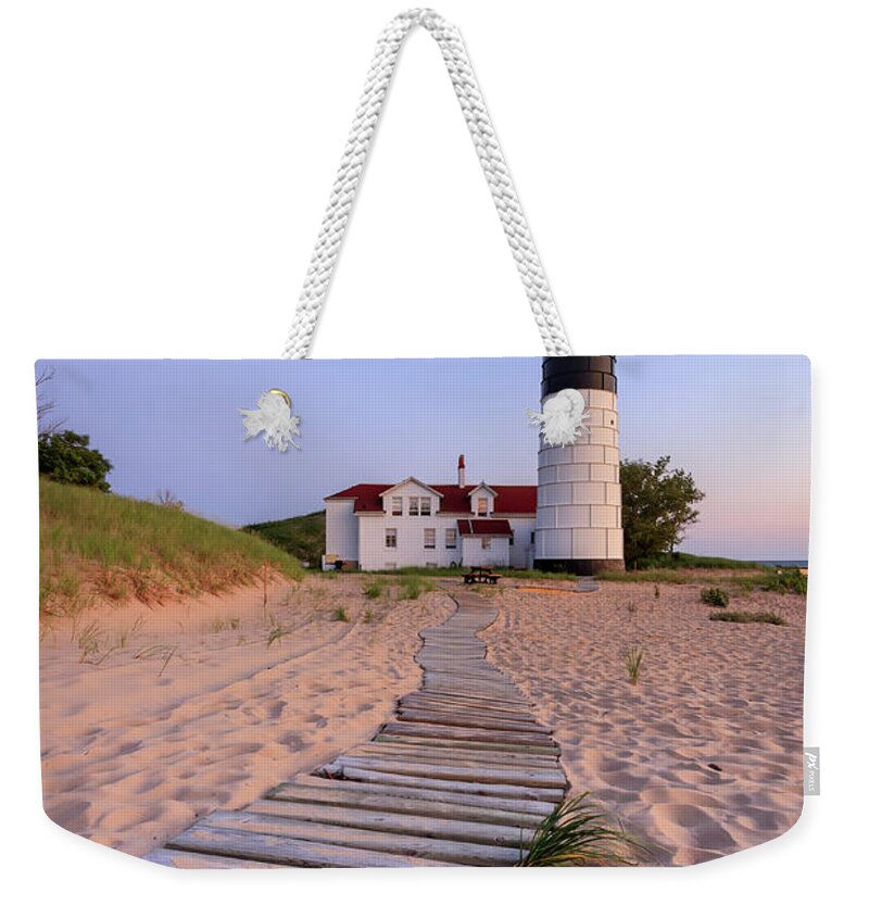 3scape Photos Weekender Tote Bag featuring the photograph Big Sable Point Lighthouse by Adam Romanowicz