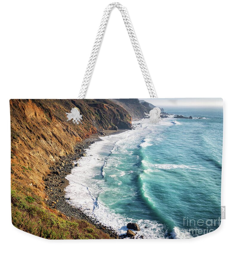 Big Sur Weekender Tote Bag featuring the photograph Big Sur, California Coast by Hanna Tor