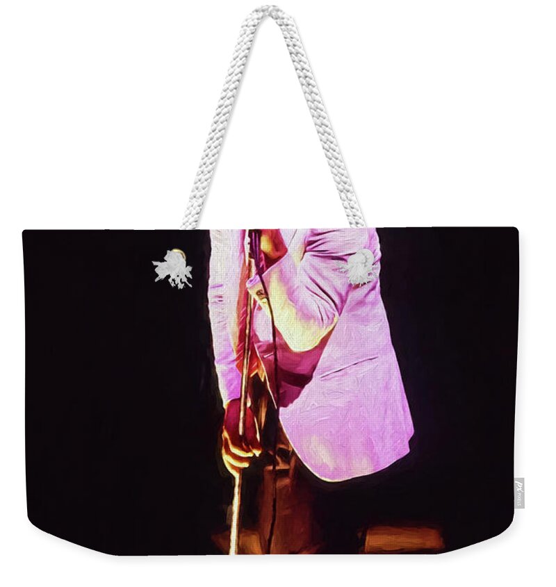 © 2020 Lou Novick All Rights Reserved Weekender Tote Bag featuring the photograph Billy Joel by Lou Novick
