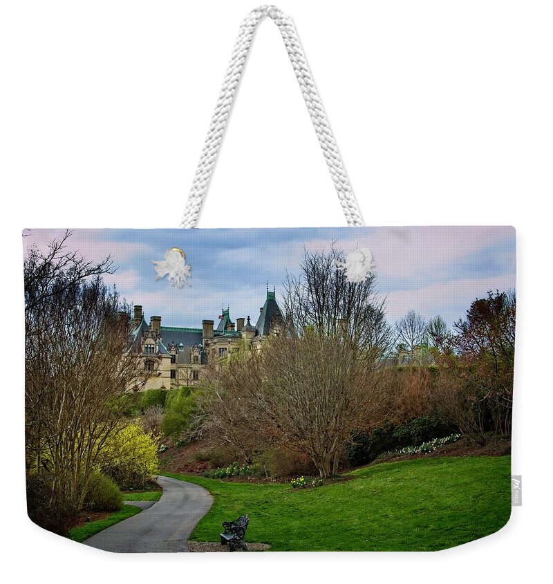 Path Weekender Tote Bag featuring the photograph Biltmore House Garden Path by Allen Nice-Webb