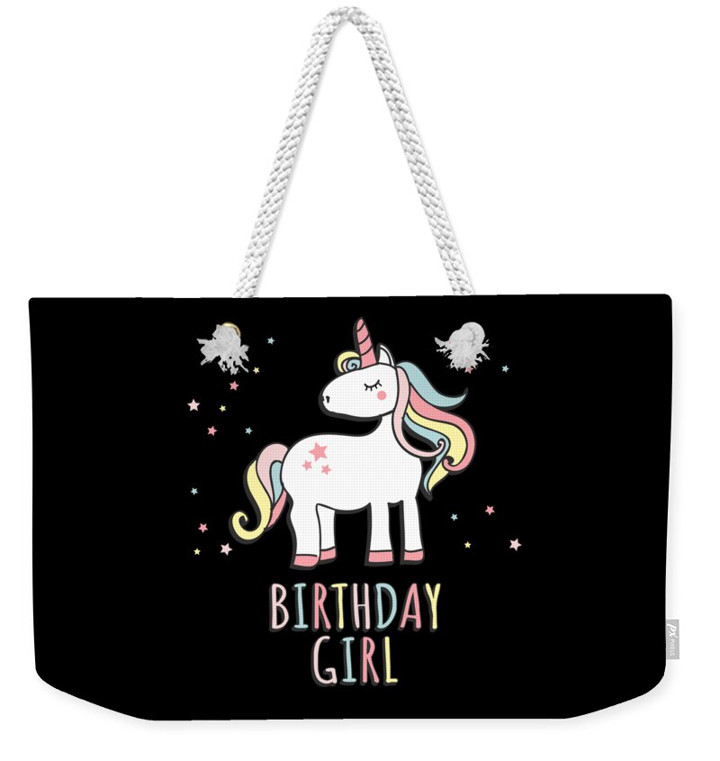 Funny Weekender Tote Bag featuring the digital art Birthday Girl by Flippin Sweet Gear