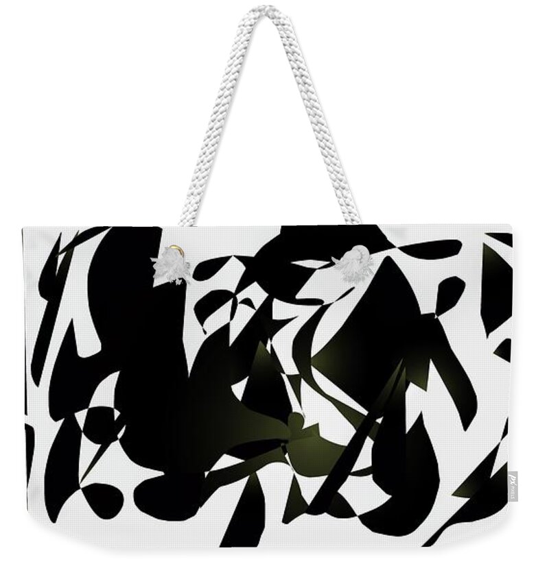 Pets Art Weekender Tote Bag featuring the digital art Black And White Photography by Callie E Austin