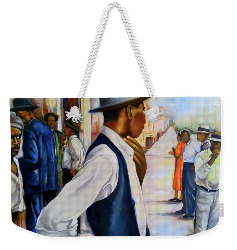 African American Art Weekender Tote Bag featuring the painting Black Wall Street 2 by Emery Franklin