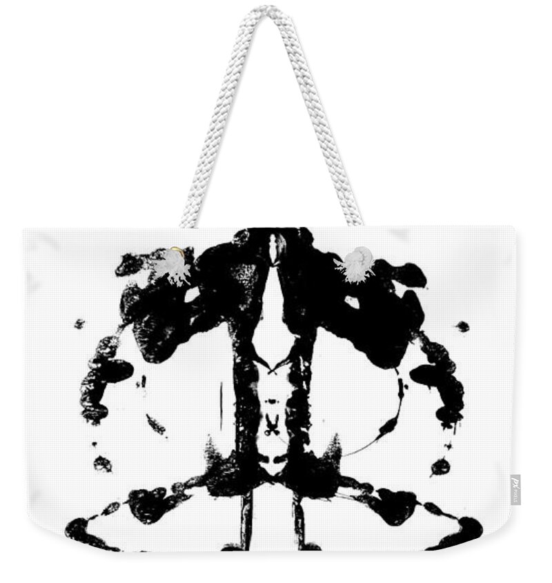 Statement Weekender Tote Bag featuring the painting Black Water Sadness by Stephenie Zagorski