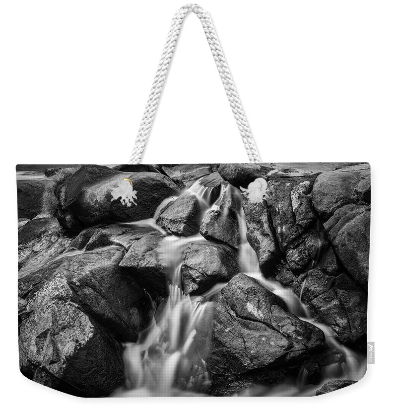 Black And White Weekender Tote Bag featuring the photograph Blackstone River LIII BW by David Gordon