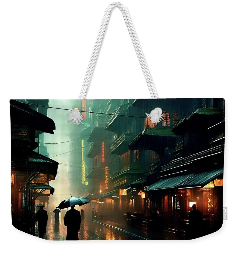 Blade Runner Weekender Tote Bag featuring the digital art Blade Runner Nexus 18 by Fred Larucci