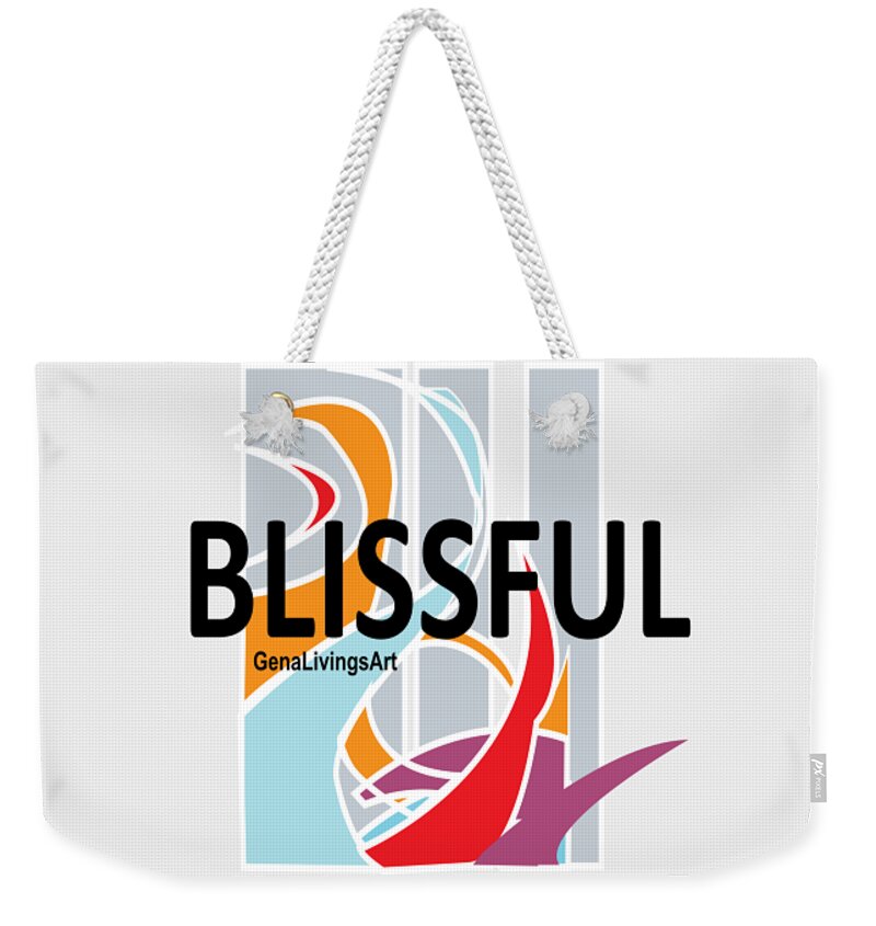  Weekender Tote Bag featuring the digital art BLISSFUL Notebook by Gena Livings