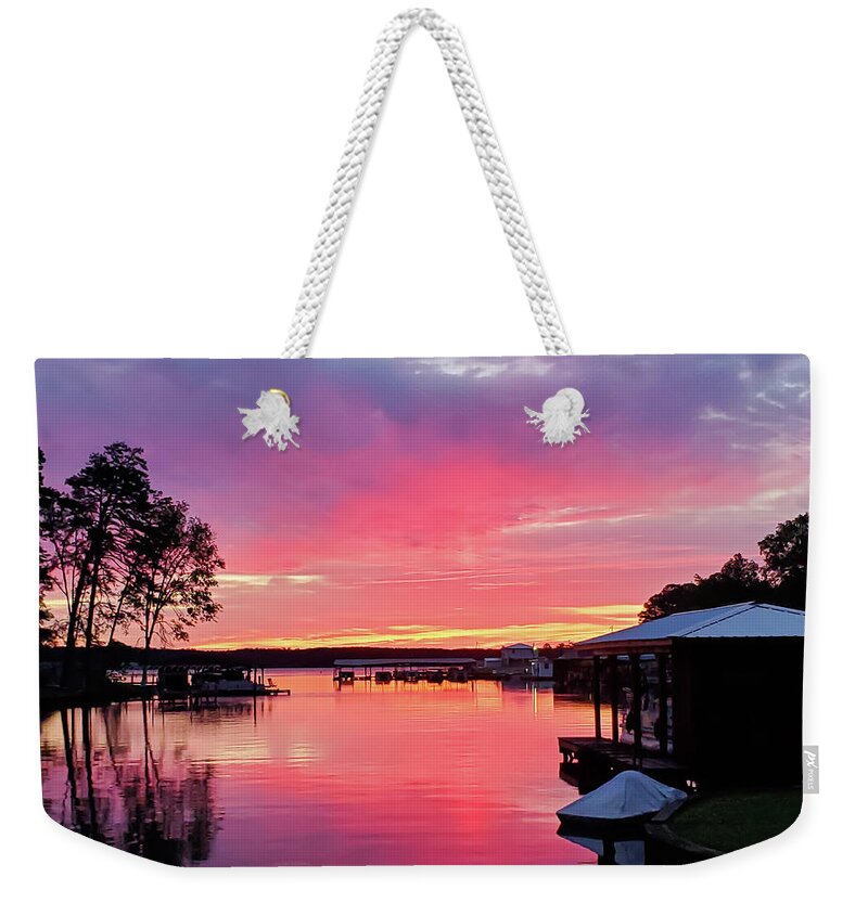 Morning Weekender Tote Bag featuring the photograph Blood In The Water by Ed Williams