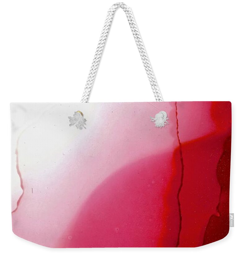 Red Weekender Tote Bag featuring the painting Blood Money by Eric Fischer