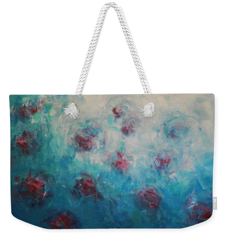 Abstract Weekender Tote Bag featuring the painting Blowin' in the Wind by Dan Campbell
