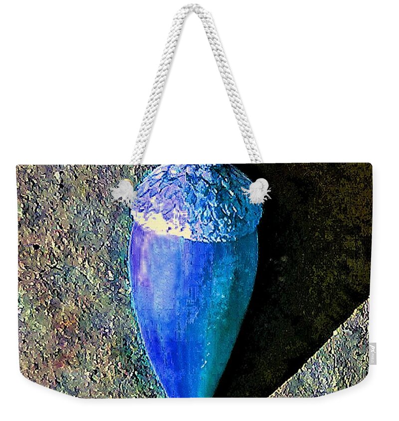 Blue Weekender Tote Bag featuring the photograph Blue Acorn by Andrew Lawrence