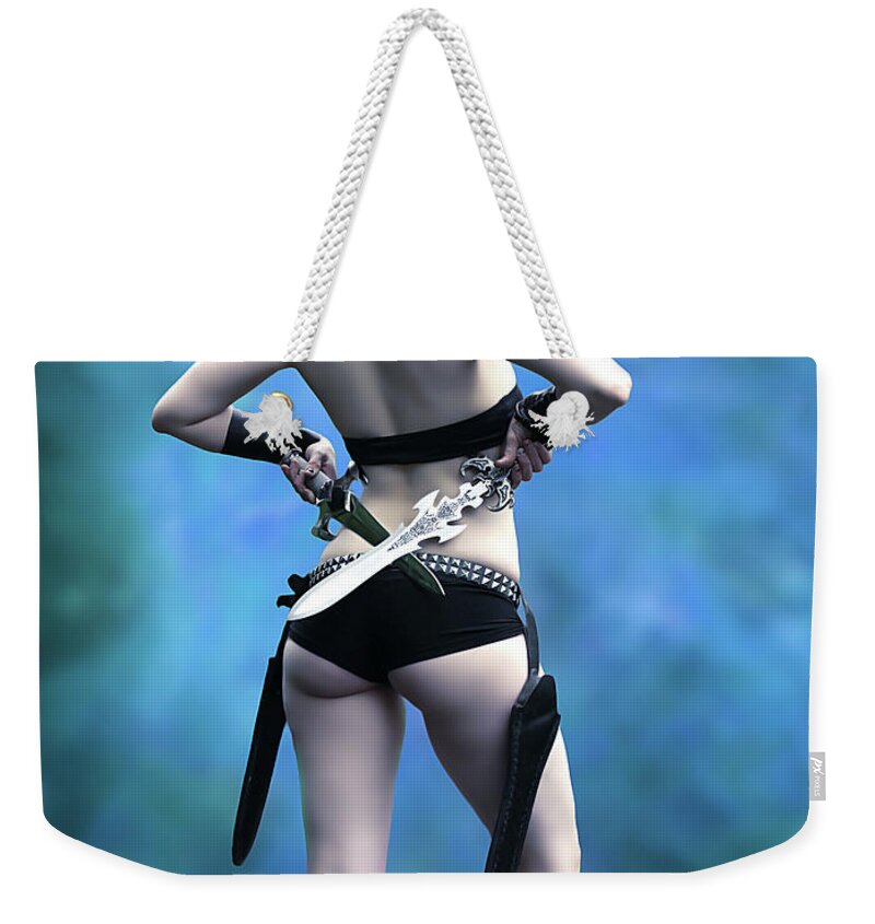 Fantasy Weekender Tote Bag featuring the photograph Blue Amazon by Jon Volden