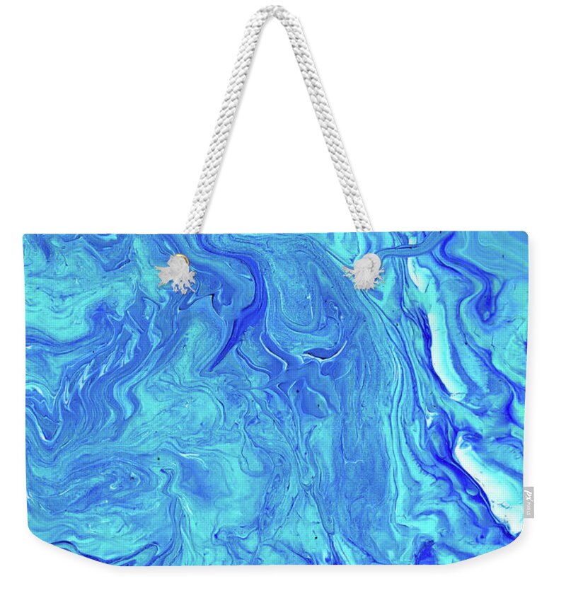 Acrylic Weekender Tote Bag featuring the painting Blue Dreams by Gena Herro