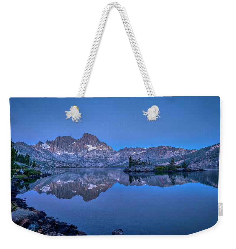 Landscape Weekender Tote Bag featuring the photograph Blue Hour in Garnet Lake by Romeo Victor