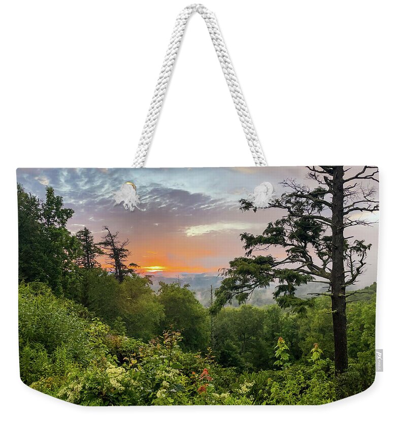 North Carolina Weekender Tote Bag featuring the photograph Blue Ridge Scenic by Laura Fasulo