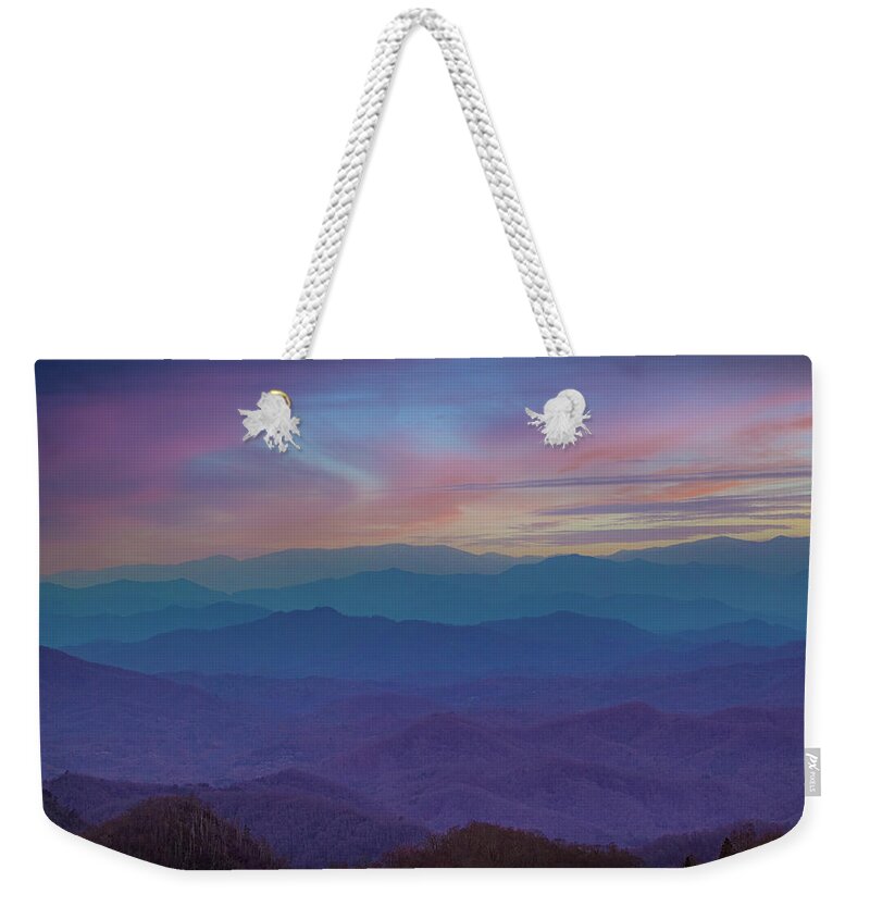 Brp Weekender Tote Bag featuring the photograph Blue Ridge Sunset by Nick Noble