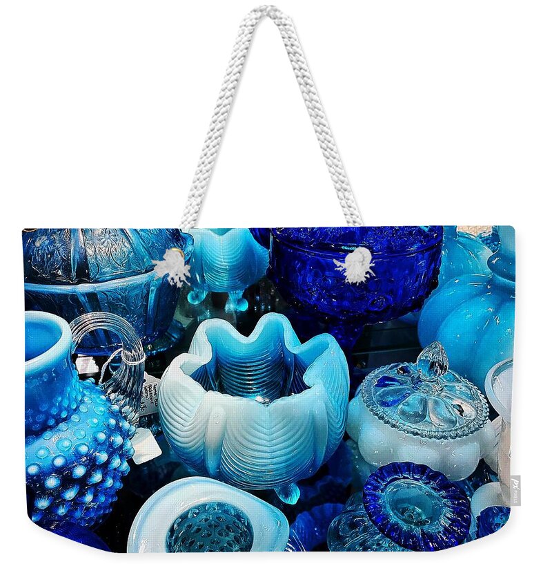  Weekender Tote Bag featuring the photograph Blue by Stephen Dorton