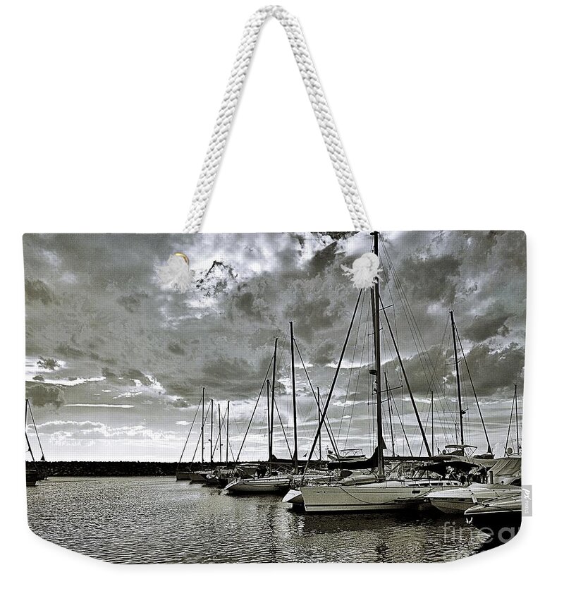 Boats Weekender Tote Bag featuring the photograph Boats by Ramona Matei