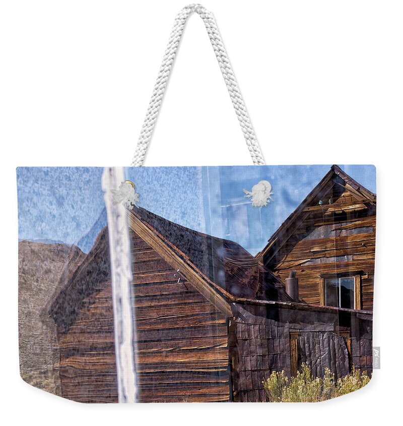 Bodie Ghost Town Weekender Tote Bag featuring the photograph Bodie Ghost Town Reflections by Kathleen Bishop