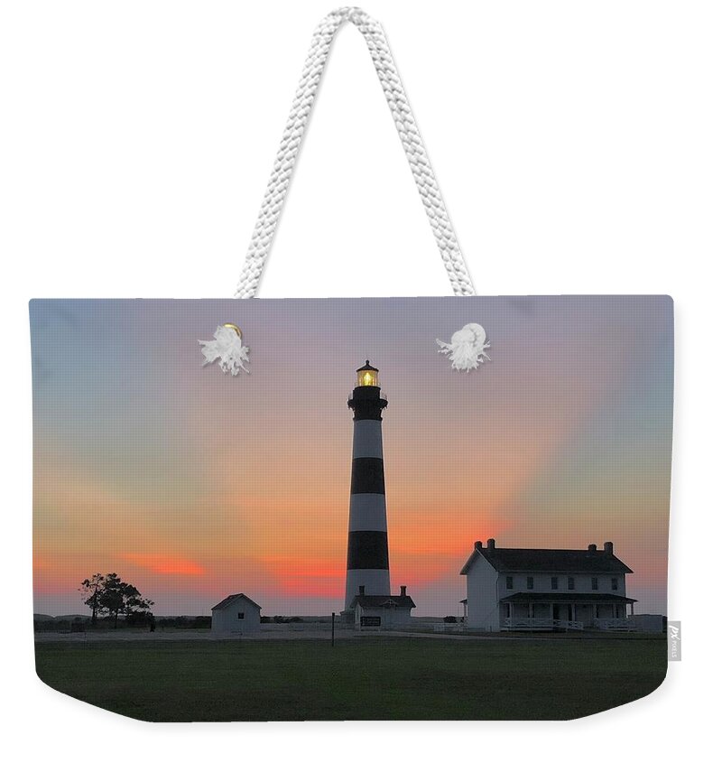 Lighthouse Weekender Tote Bag featuring the photograph Bodie Island by Barbara Ann Bell