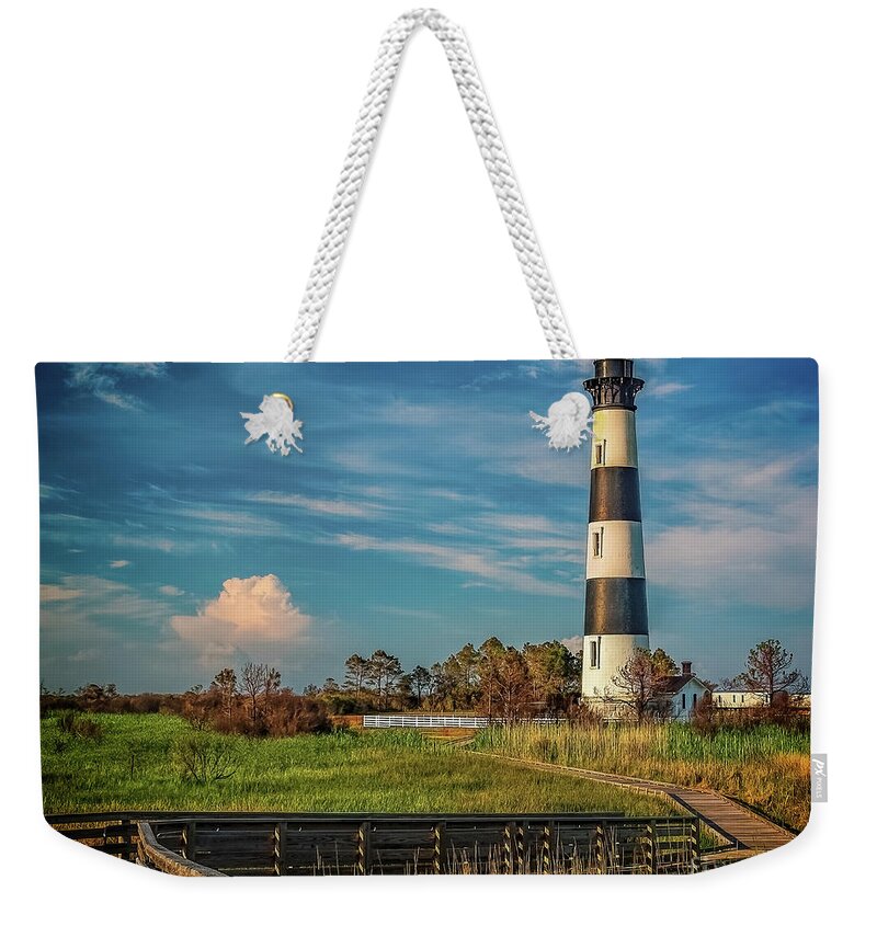 Atlantic Weekender Tote Bag featuring the photograph Bodie Island Lighthouse by Nick Zelinsky Jr