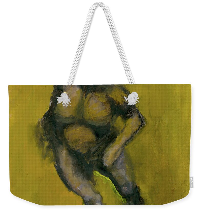 #art Weekender Tote Bag featuring the painting Body Study 65 by Veronica Huacuja