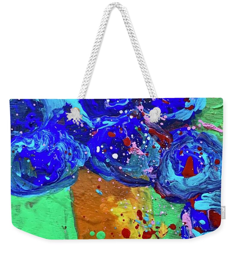 Stunning Weekender Tote Bag featuring the painting Bold And Beautiful by Sherry Harradence