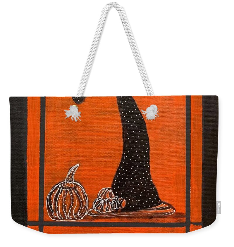 Boo Weekender Tote Bag featuring the painting BOO by Juliette Becker